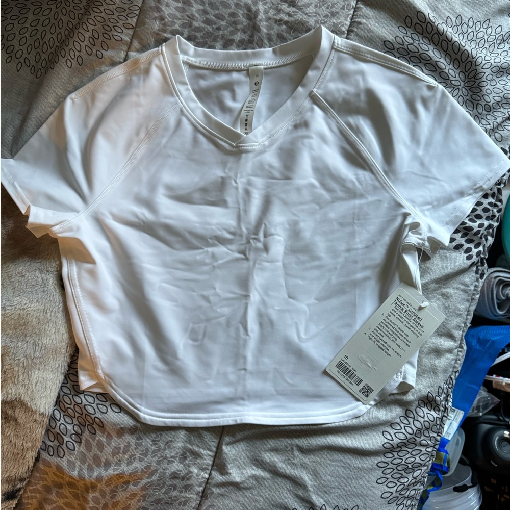 Lululemon Nulux Cropped Tennis Short Sleeve